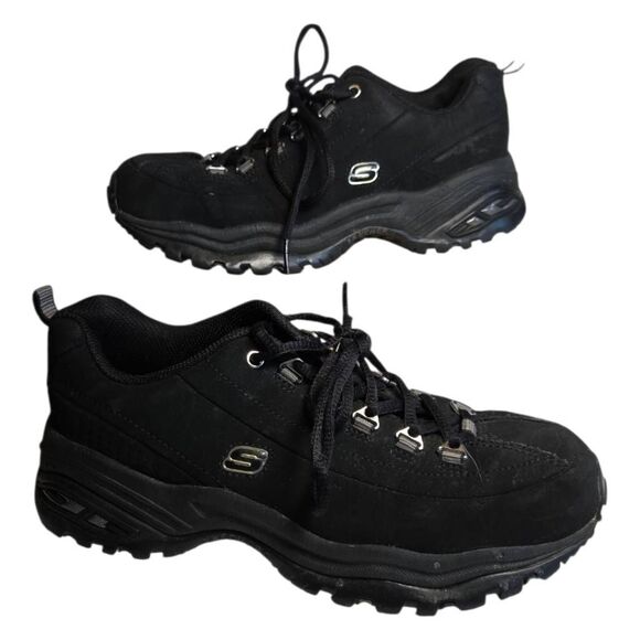 SKECHERS Sport Premium Black Sneakers. Comfy, classic leather lace-ups for every - Picture 1 of 7